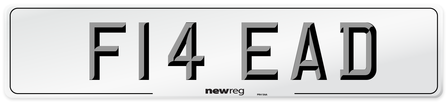 F14 EAD Number Plate from New Reg